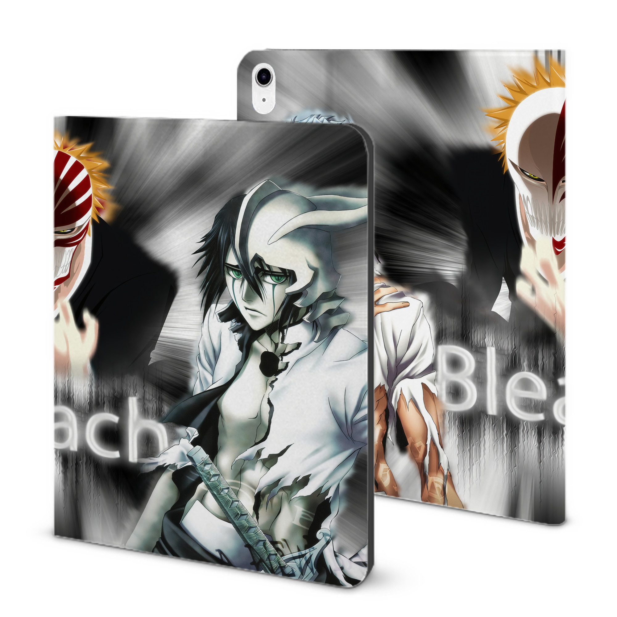 （画像用） ブリーチ BLEACH IPad ケース ブック型 PUレザー TPU 耐衝撃 軽量 薄型 ペン収納なし 全面保護 IPad 各モデル対応